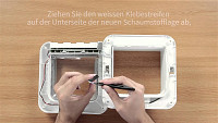 Auswechseln der Schaumstofflage - SureFlap Mikrochip Katzenklappe 